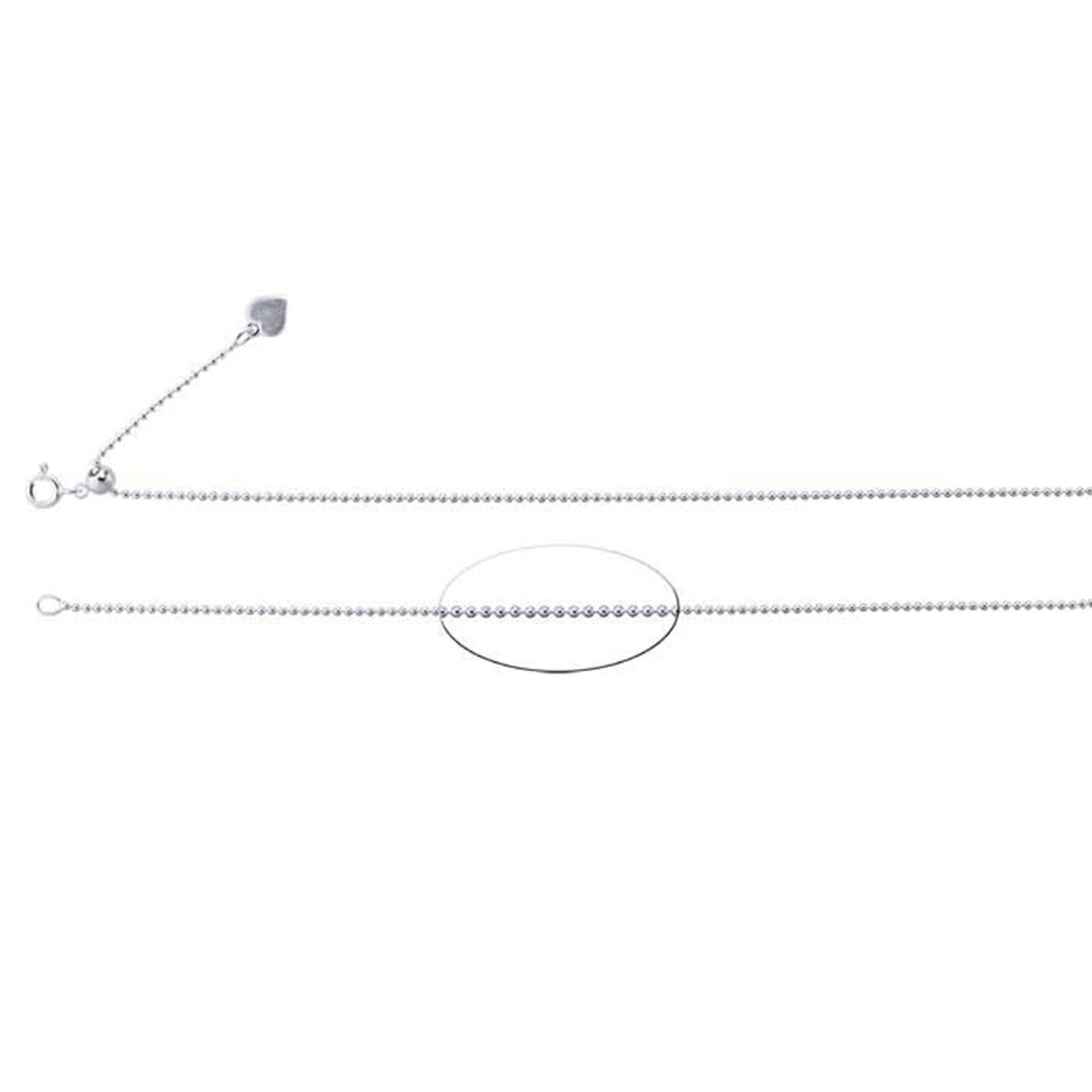 Adjustable Silver Bead Chain