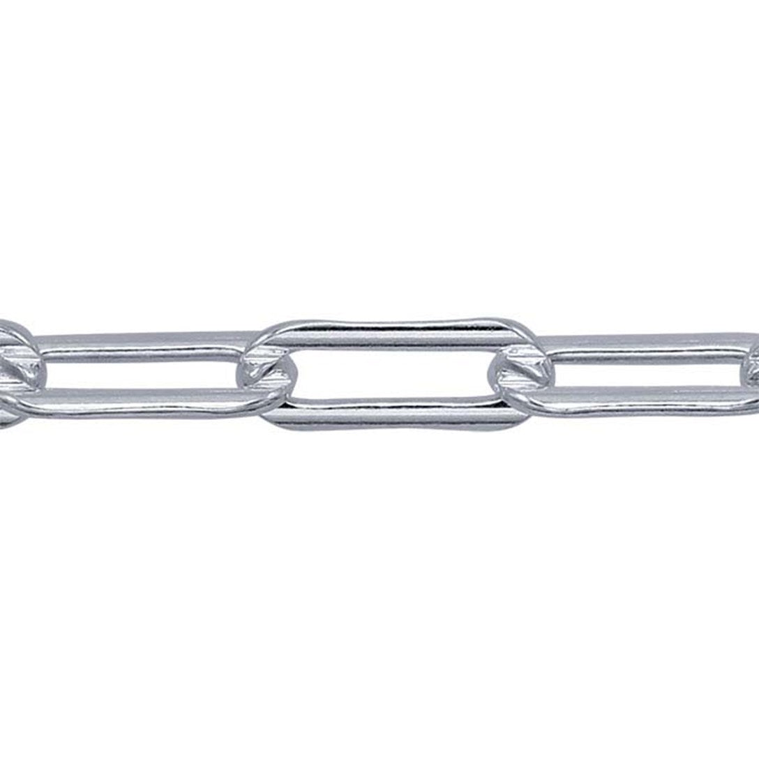 "Healthy" Paperclip Necklace or Bracelet: Sterling Silver 3.8mm Flat Oval Cable Chain