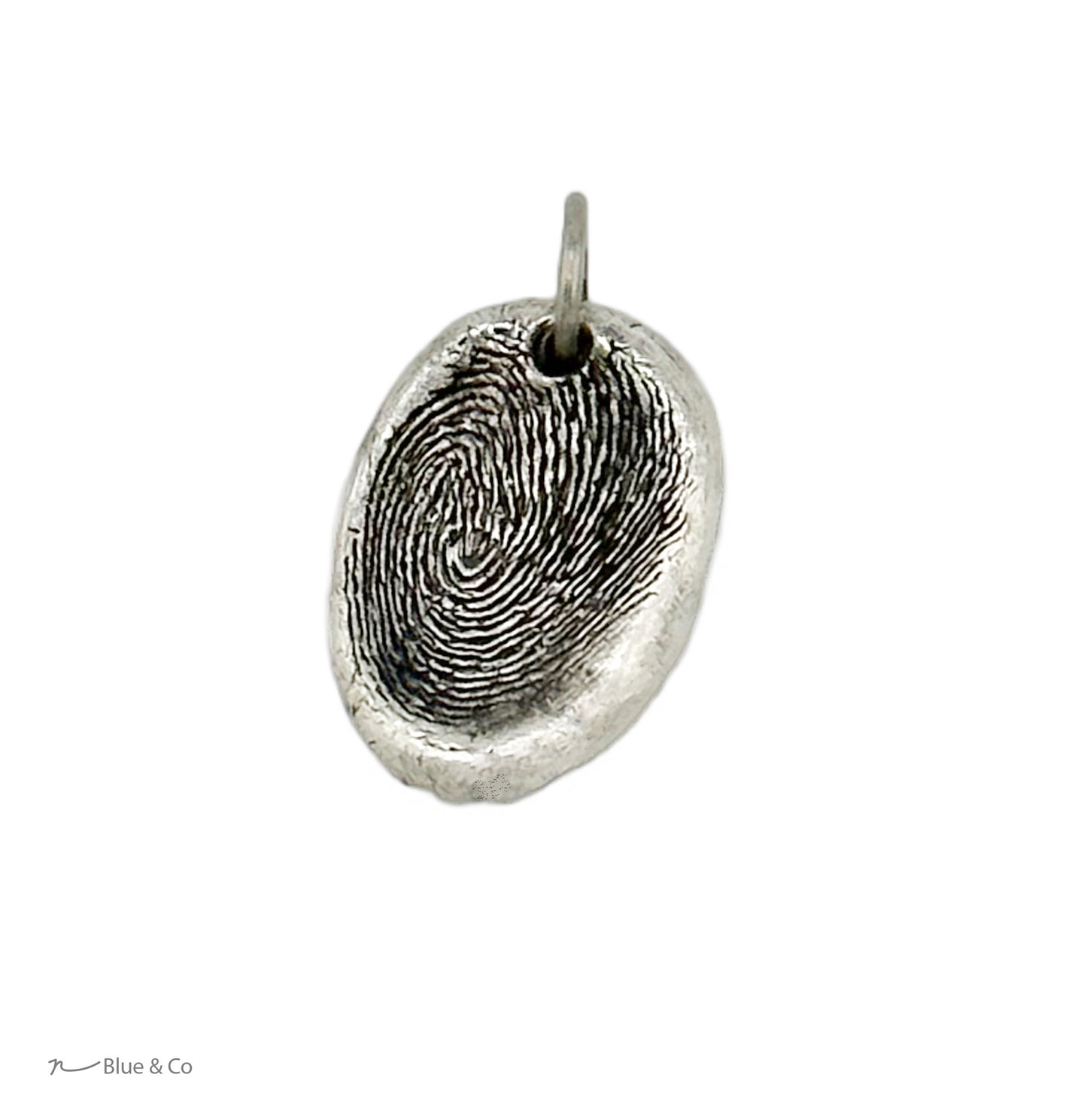 Organically Shaped Fingerprint Pendant