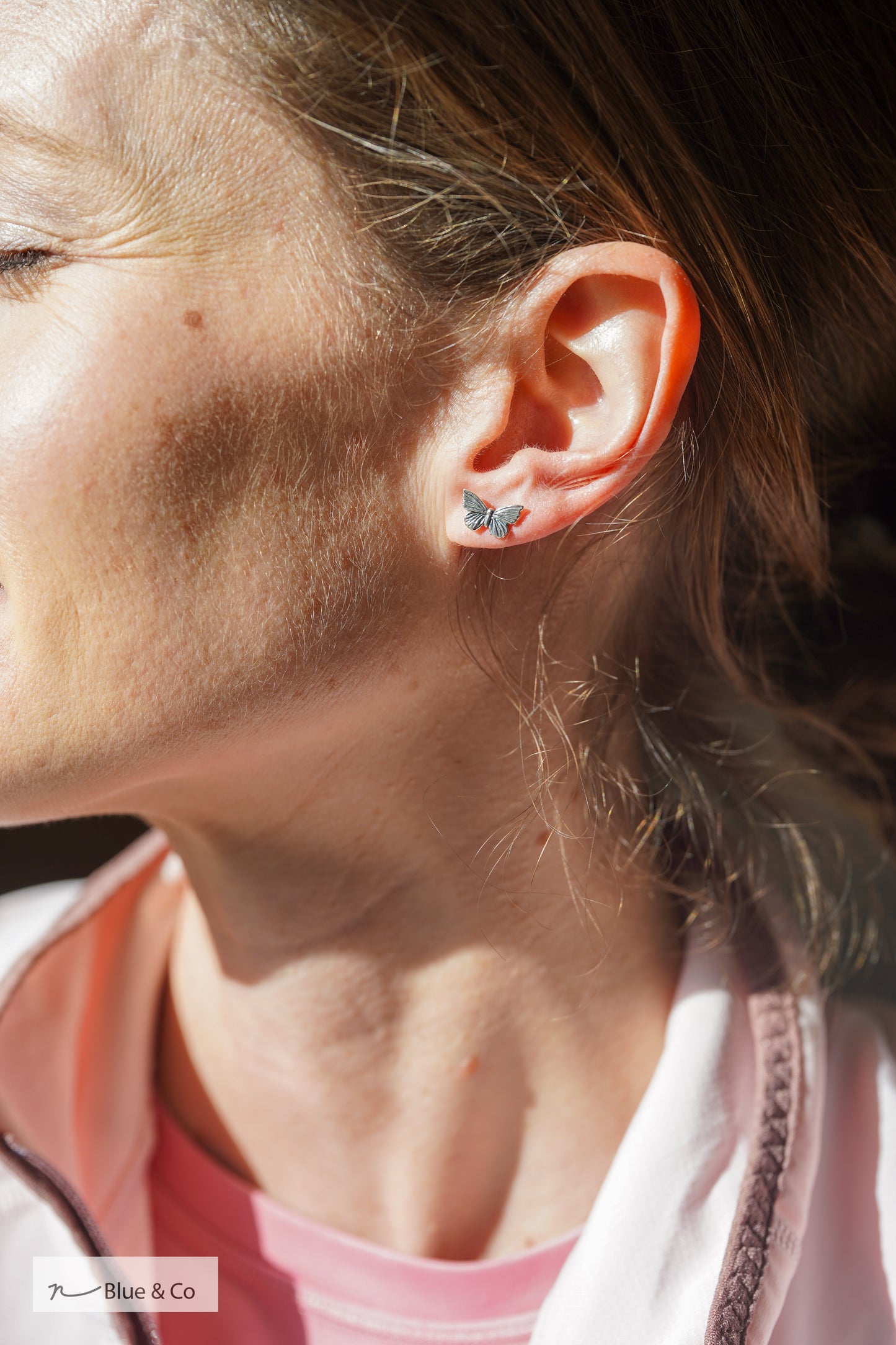 Mini Butterfly Sterling Post Earrings