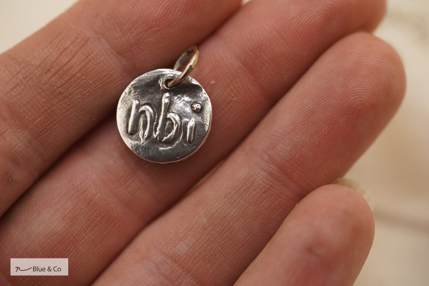 Imprinted Pendant, Small Circle