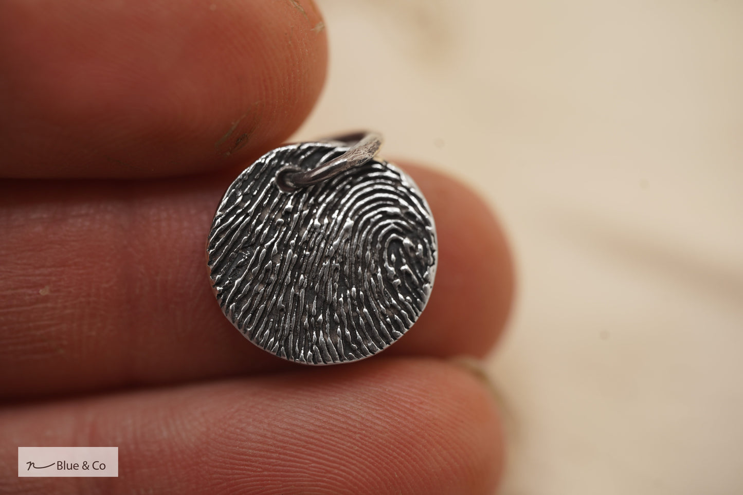 Imprinted Pendant, Small Circle